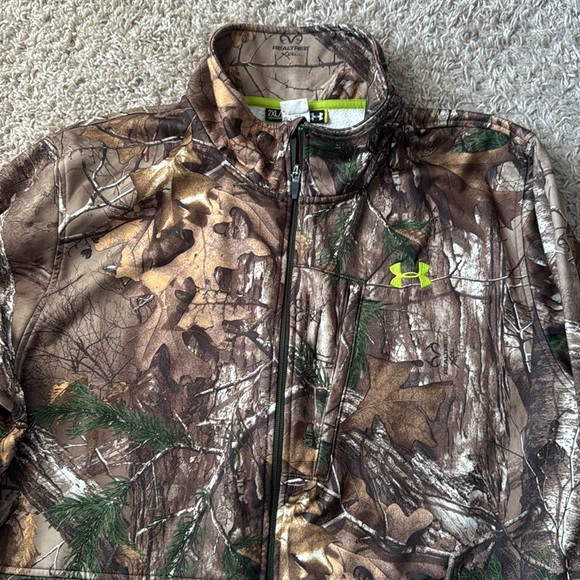 EUC Men’s Under Armour RealTree Xtra Camo Fleece Scent Control Jacket Size 2XL - Picture 2 of 10